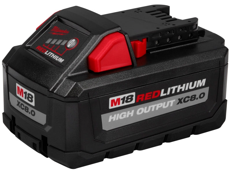 Milwaukee 48-11-1880 Rechargeable Battery Pack, 18 V Battery, 8 Ah, 60 min Charging