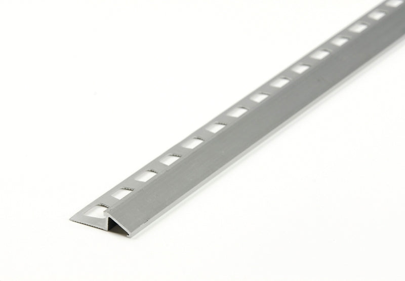 M-D 31359 Tile Edge Reducer, 96 in L, 3/8 in W, Ceramic, Clear Anodized