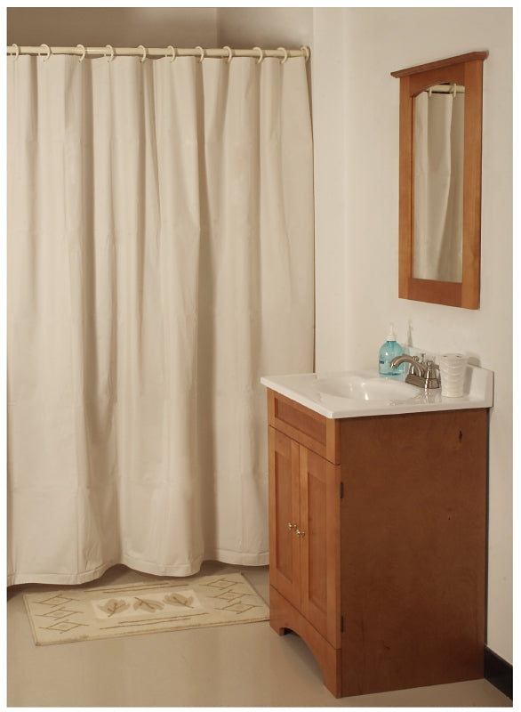 Simple Spaces SD-MCP01-B3L Shower Curtain, Vinyl, Beige, Beige
