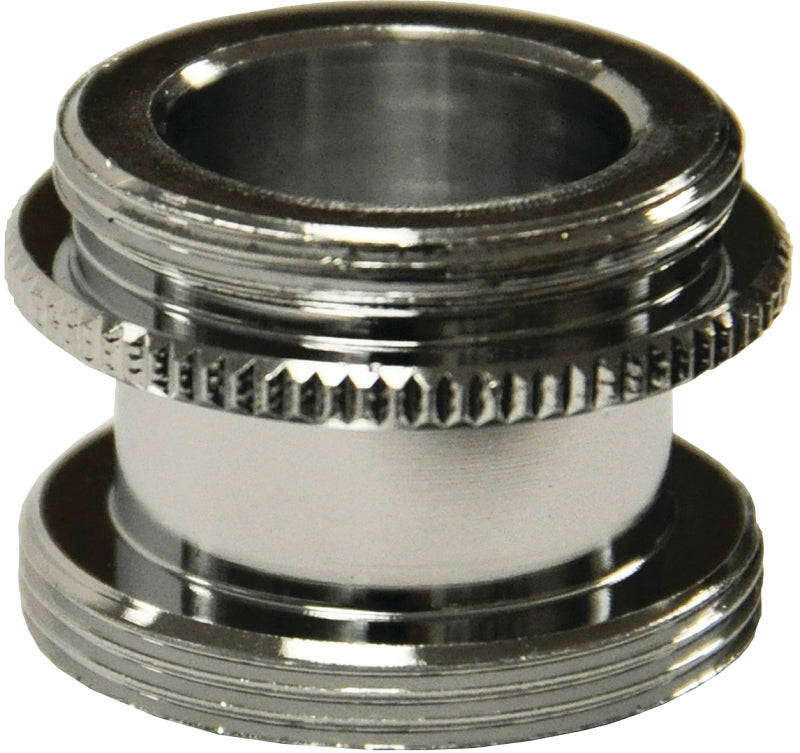 Danco 10517 Aerator Adapter, 15/16-27 x 55/64-27 in, Male, Brass, Chrome Plated