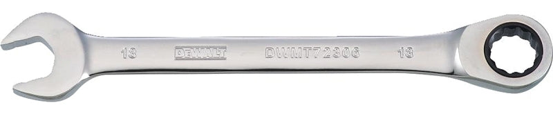DeWALT DWMT72306OSP Combination Wrench, Metric, 18 mm Head, 9-7/32 in L, 12-Point, Chrome, Comfort-Grip Handle