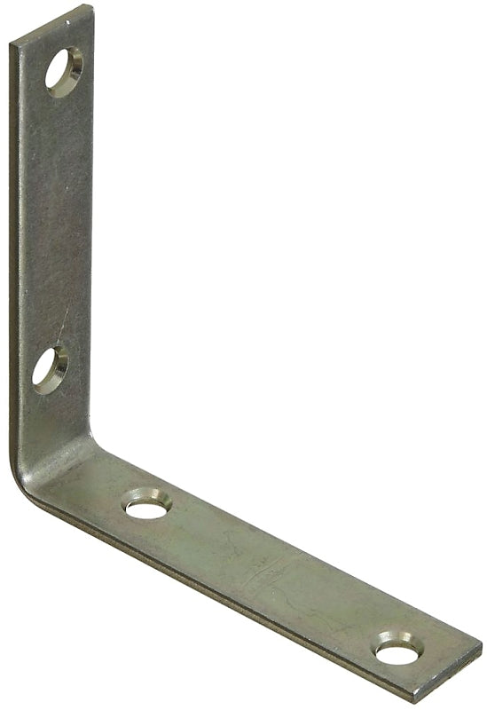 National Hardware 115BC Series N264-200 Corner Brace, 3-1/2 in L, 3/4 in W, Steel, Zinc, 0.12 Thick Material