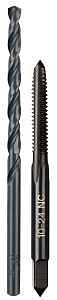Milwaukee 49-57-5525 Drill and Tap Bit, HCS, Black Oxide, Specifications: #10-24 NC Straight Flute Plug Tap, #25 Drill