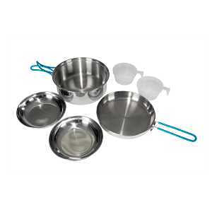 Stansport 362-200 Cook Set, Stainless Steel, 6-Piece