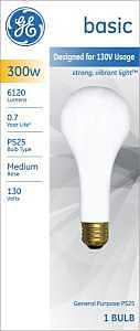 INCAN BULB GP PS25 WRMWHT 300W