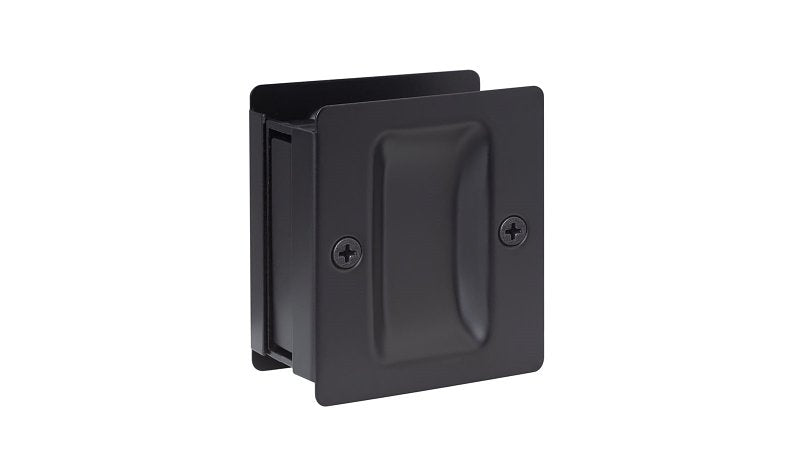 Sure-Loc DP711 FBL Passage Pocket Door Pull, Non-Handed Hand, Metal, Flat Black, 1-3/8 to 1-3/4 in Thick Door