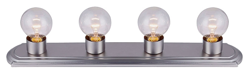 Canarm IVLBS14BPT Vanity Light, 60 W, 4-Lamp, G Lamp, Brushed Pewter Fixture