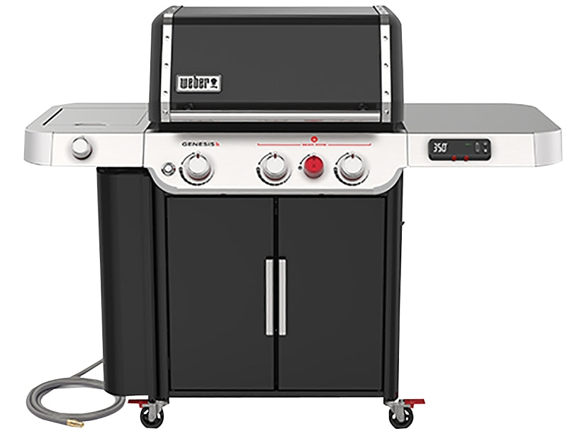 Weber GENESIS EX-335 Series 37610001 Smart Gas Grill, 39,000 Btu, Natural Gas, 3-Burner, Enclosed Cabinet Storage