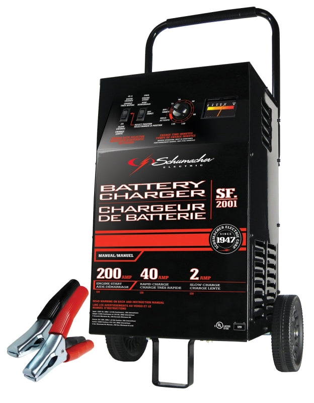 Schumacher SF-2001 Wheel Style Manual Starter, 12 V Output, 12 V Battery, 40 A Charge, 200 A Engine Start