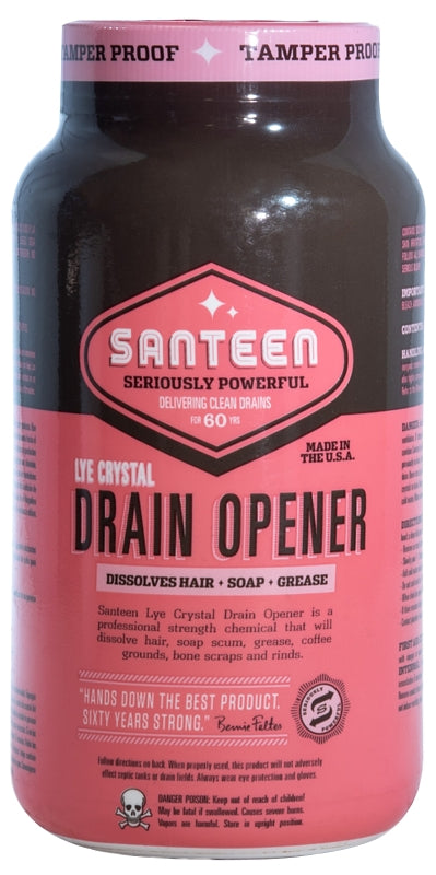 Santeen 800-6 Drain Opener, Crystal, 16 oz, Bottle