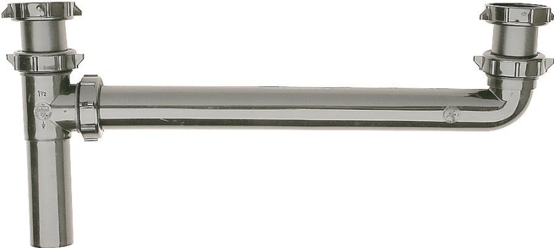 Plumb Pak PP925B End Waste Outlet, 1-1/2 in, Slip, Plastic, Black