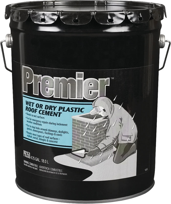 Henry PR350070 Plastic Roof Cement, Black, Paste, 4.75 gal Cartridge