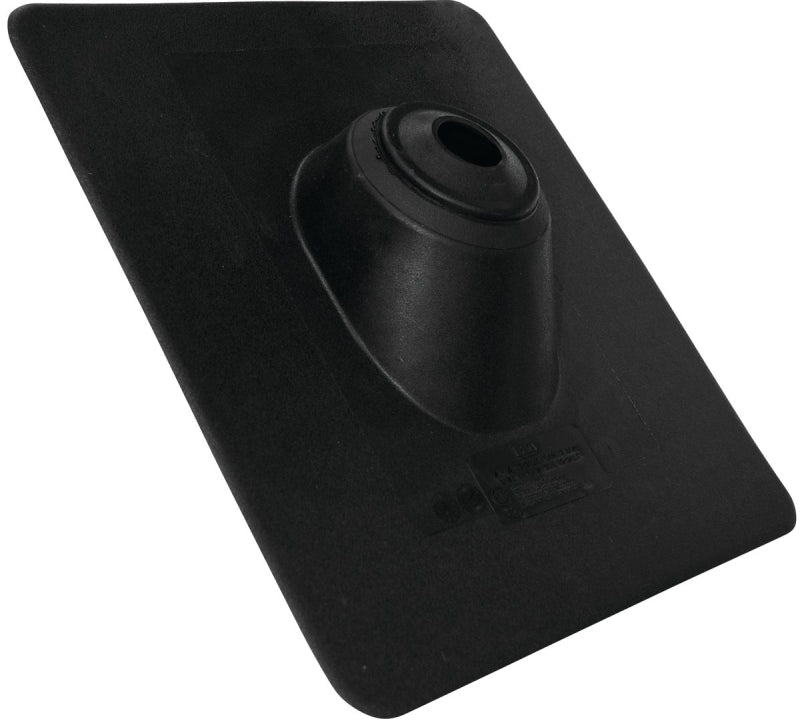 Oatey No-Calk Series 48100 Roof Flashing, 16 in OAL, 14 in OAW, 1-1/4 to 1-1/2 in Pipe, Thermoplastic