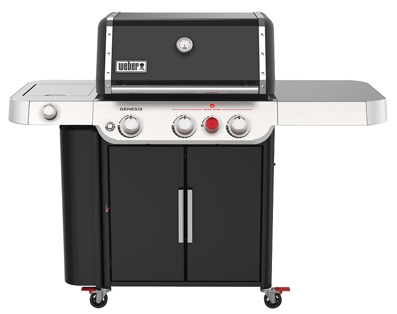 Weber GENESIS E-335 Series 35410001 Gas Grill, 39,000 Btu, Liquid Propane, 3-Burner, Enclosed Cabinet Storage, 1/EA