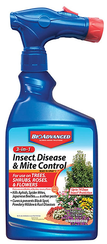 BioAdvanced 708287A Insect, Disease and Mite Control, Liquid, 32 oz
