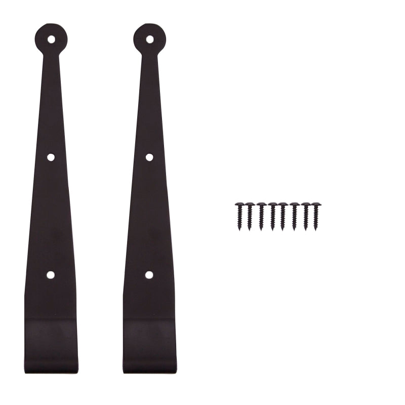 ProSource SH-S01-PS Strap Hinge, 10 in, Black, Screw Mounting