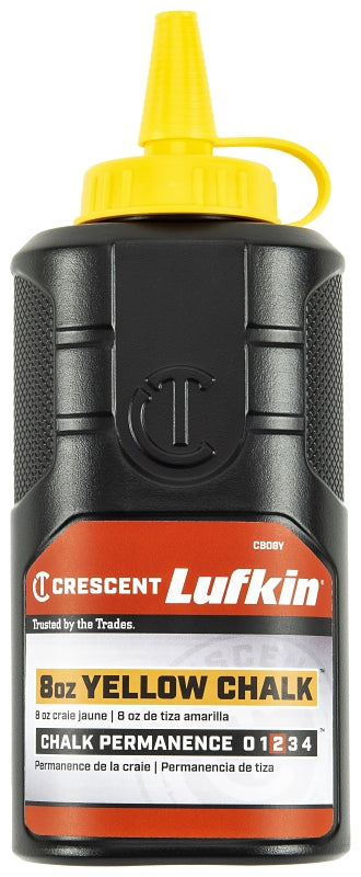 Crescent Lufkin CB08Y Chalk Refill, Yellow, 8 oz Bottle
