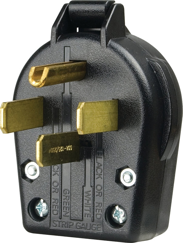 S21-SP BLK PLAST ANG 4WRE PLUG