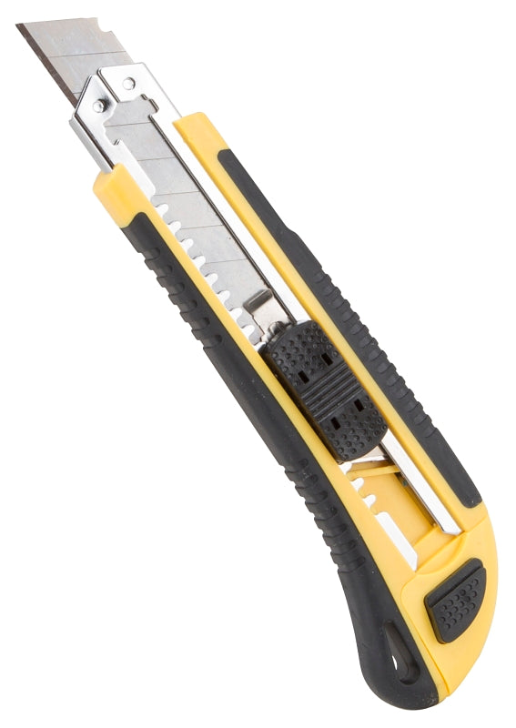 Vulcan Utility Knife, 4-7/8 in L Blade, 18 mm W Blade, High Carbon Steel Blade, Soft-Grip Handle