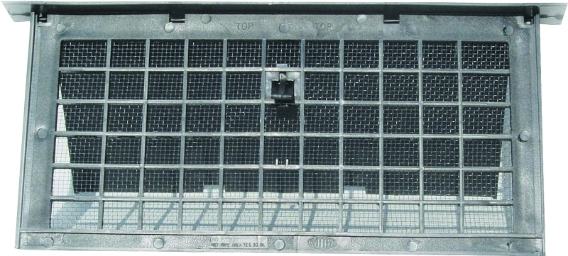 Witten Vent PMD-1BLACK Foundation Vent, 72 sq-in Net Free Ventilating Area, Mesh Grill, Polypropylene, Black Oxide