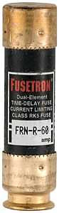 Bussmann FRN-R-60 Fuse, 60 A, 250 VAC, 125 VDC, 20, 200 kA Interrupt, Fiberglass Body, K