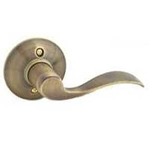 Schlage Accent Series F170 ACC 609 RH Right Hand Dummy Lever, Mechanical Lock, Antique Brass, Metal, Residential