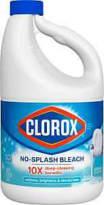 Clorox Splash-Less 32339 Bleach, 77 oz, Bottle, Liquid, Clean Linen