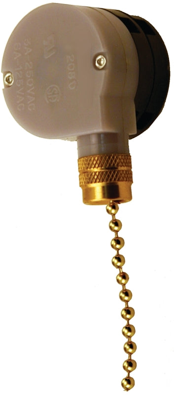 FA86 BRASS 3 SPEED FAN SWITCH