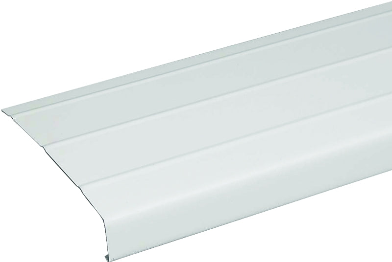 Amerimax 77103 Fascia Trim, 12 ft L, 6 in W, 0.018 Gauge, Aluminum, White, Enamel