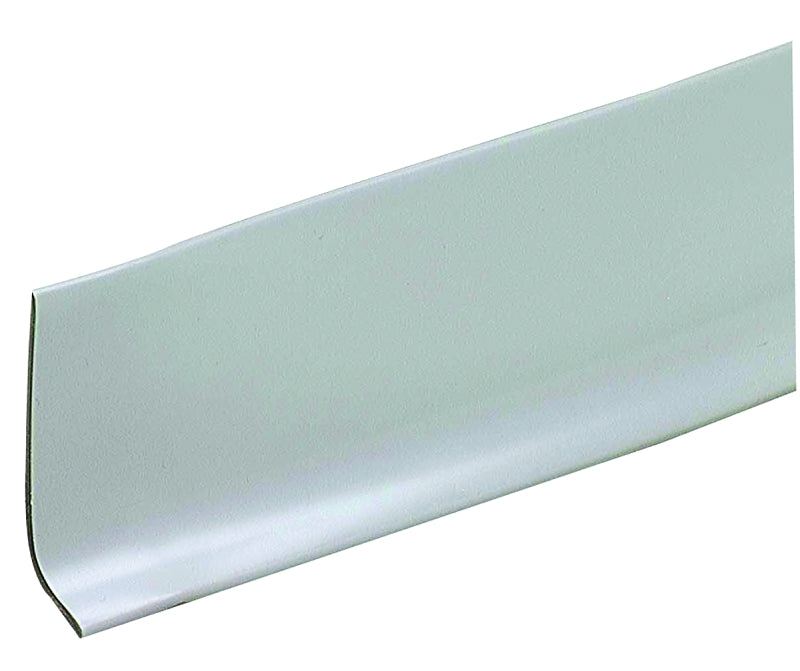 M-D 75671 Wall Base, 4 ft L, 2-1/2 in W, Vinyl, Silver