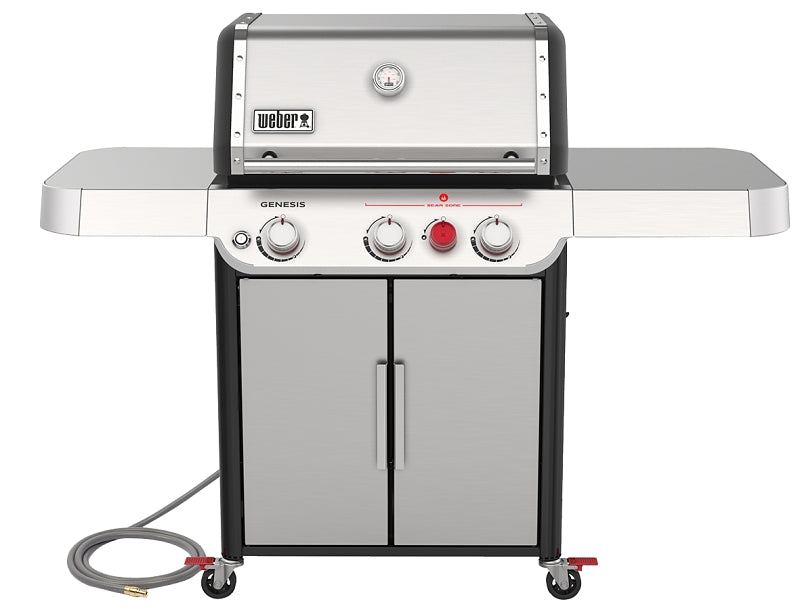 Weber GENESIS S-325s Series 37300001 Gas Grill, 39,000 Btu, Natural Gas, 3-Burner, Enclosed Cabinet Storage