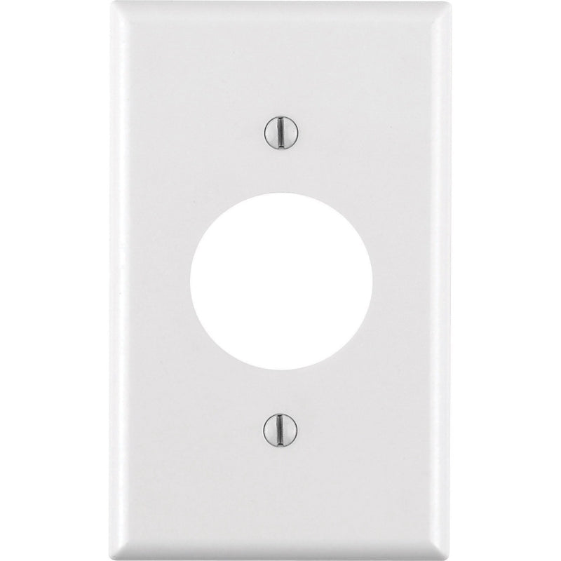 Leviton 88004 Single Receptacle Wallplate, 4-1/2 in L, 2-3/4 in W, 1 -Gang, Thermoset Plastic, White, Smooth