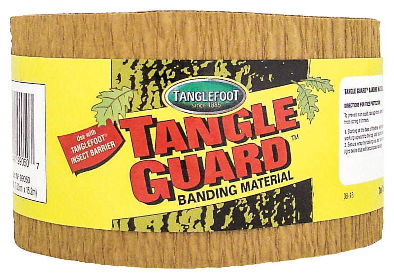 Tanglefoot 462112 Tree Wrap Sleeve, 50 ft L, 3 in W, Brown