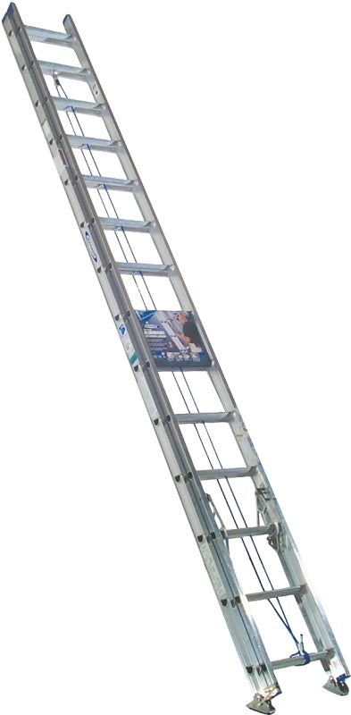 Werner D1328-2 Extension Ladder, 27 ft H Reach, 250 lb, Aluminum