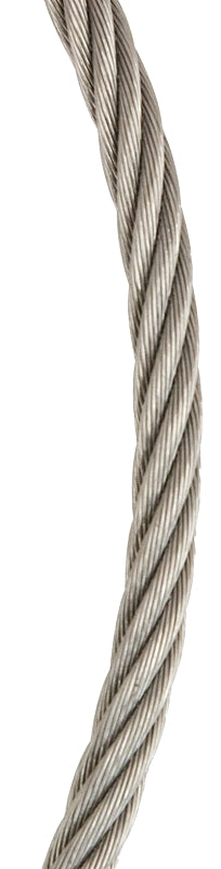 Koch 016162 Aircraft Cable, 3/16 in Dia, 250 ft L, 840 lb Working Load, Stainless Steel