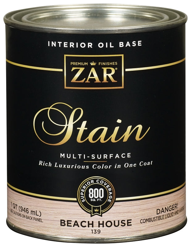 ZAR 13912 Wood Stain, Beach House, Liquid, 1 qt, Can