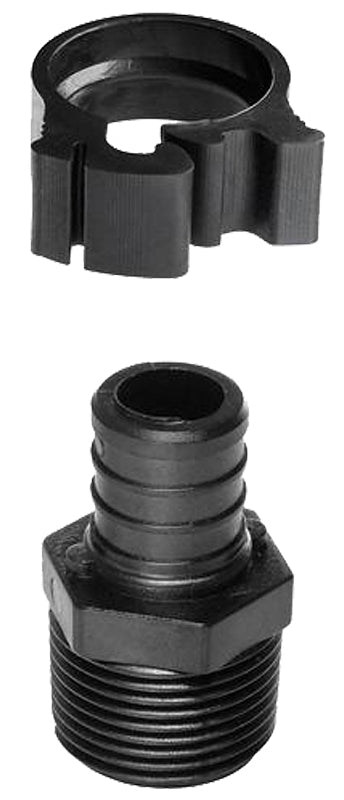 30848 PEX ADAPTER MALE BLK 3/4