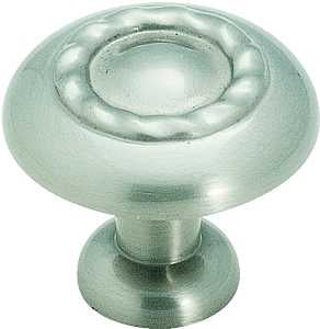 Amerock BP1585G10 Cabinet Knob, 1-1/16 in Projection, Zinc, Satin Nickel