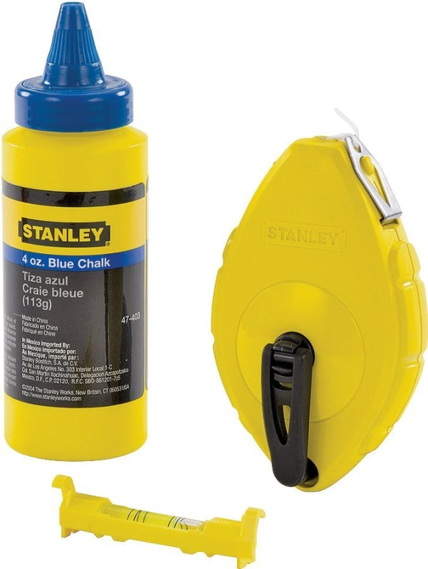 Stanley 47-442 Chalk Box Set, 100 ft L Line, Blue Line, 3:1 Gear Ratio