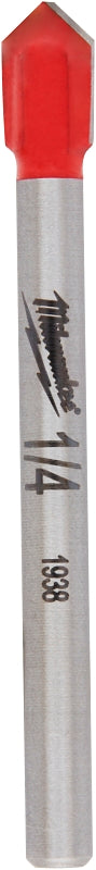 Milwaukee 48-20-8982 Drill Bit, 1/4 in Dia, 2-1/4 in OAL, 5/32 in Dia Shank, Round Shank