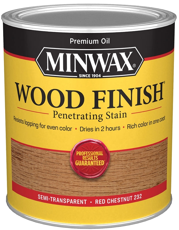 Minwax 700464444 Wood Stain, Red Chestnut, Liquid, 1 qt, Can