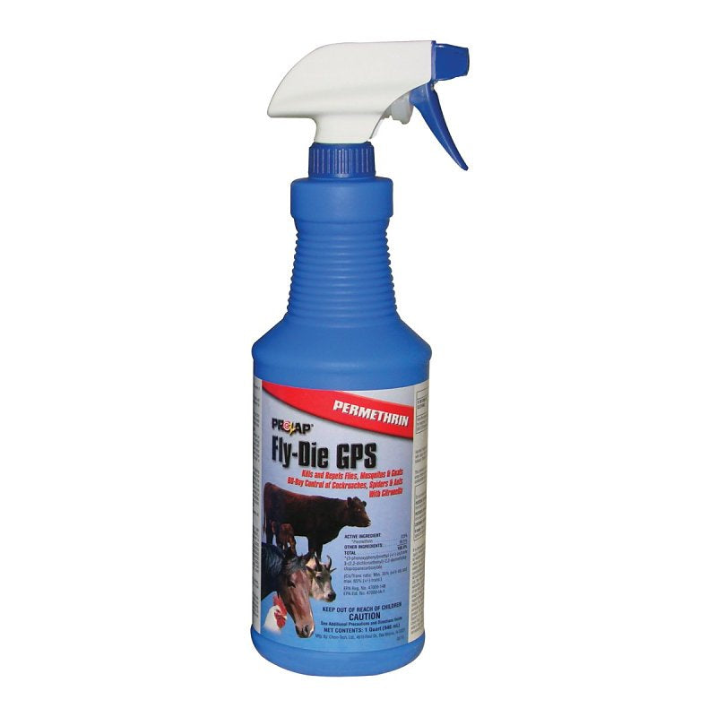 Prozap 1486520 Fly-Die GPS, Liquid, Clear, Odorless, Slight, 1 gal