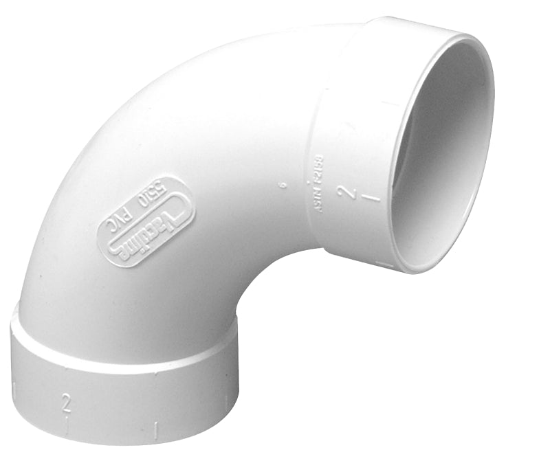 IPEX 201000 Pipe Elbow, 2 in, Socket, 90 deg Angle, PVC, White