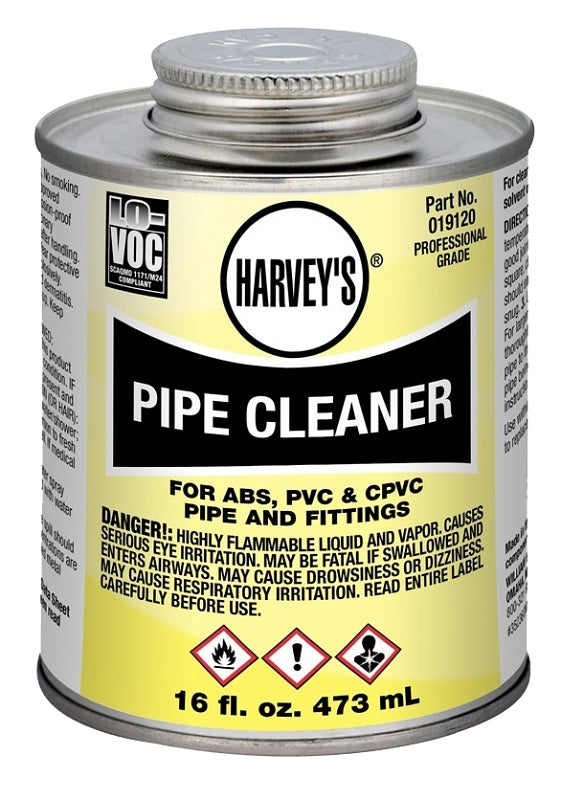 Harvey 19120-12 Pipe Cleaner, Liquid, Clear, 16 oz Can