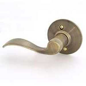 Schlage Accent Series F170 ACC 609 LH Left Hand Dummy Lever, Mechanical Lock, Antique Brass, Metal, Residential, 2 Grade