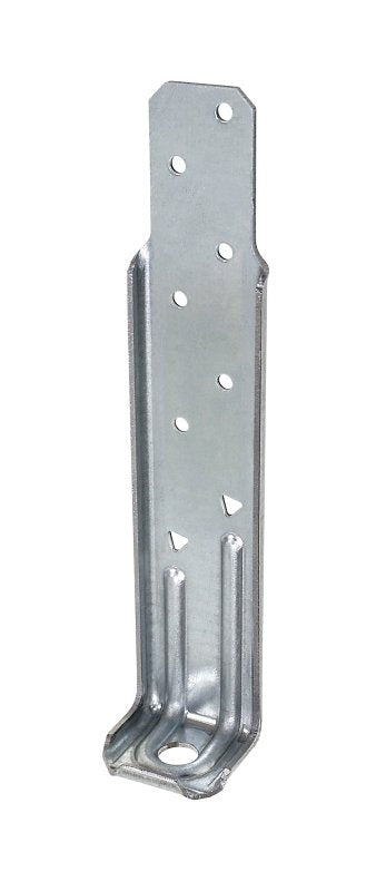 Simpson Strong-Tie DTT DTT1Z Deck Tension Tie, 7-1/8 in L, 1-1/2 in W, Steel, ZMAX, Fastening Method: Nail, Screw