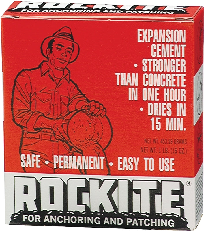 Rockite 10001 Expansion Cement, Powder, White, 1 lb Box