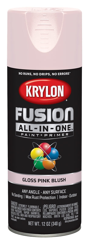 Krylon K02717007 Spray Paint, Gloss, Pink Blush, 12 oz, Can