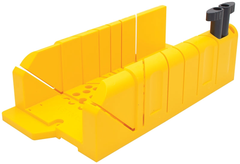 Stanley 20-112 Clamping Mitre Box, 45/90 deg, 45 deg Face Angle, 22.5 deg Octagonal Cutting Slot, Polypropylene