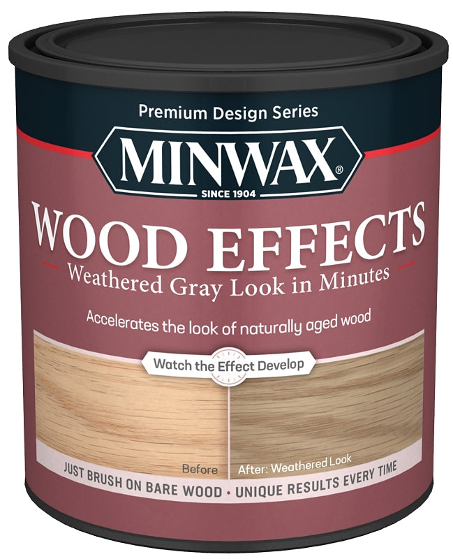 Minwax 402140000 Weathered Stain, Weathered Gray, Liquid, 1 qt